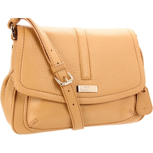 Cole Haan Handbags - Cole Haan Women’s Village Ava Flap Crossbody Bag Tan Leather Medium